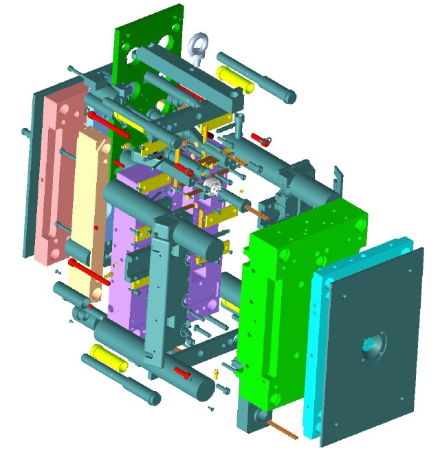 3D-Konstruktion eines Spritzgießwerkzeuges